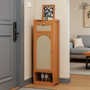 현관 신발장 슬림 신발 정리대 틈새 슈즈렉 7단 선반 수납장 신발 정리함 원목