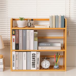 3단 원목 탁상용 책꽂이 책장 데스크 선반 책상 수납 정리대 다용도 북쉘프 데스크오거나이저