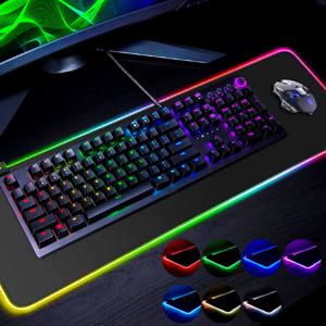 RGB LED 게이밍 마우스패드 키보드 장패드 780x300mm 대형 데스크매트