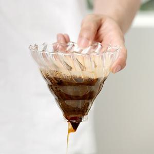 홈카페 핸드드립 플리츠 유리 커피드리퍼 1-3인용