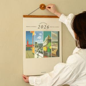2026년 명화모음 우드 벽걸이달력 XL 2026 큰 대형 캘린더