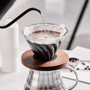 핸드드립 유리 커피드리퍼 홀더 우드 거치대 세트