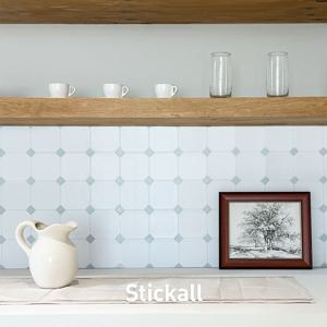 접착식타일 붙이는 타일 주방 셀프인테리어 (프렌치 스퀘어 라 블루)