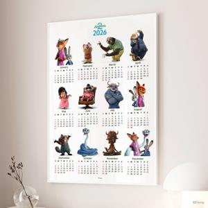 디즈니 주토피아2 2026 캘린더 감성 인테리어 프레임 포스터 캔버스 액자 그림