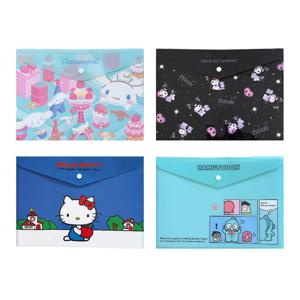 산리오 A4 똑딱이 파일 화일 종이 서류 보관 4종