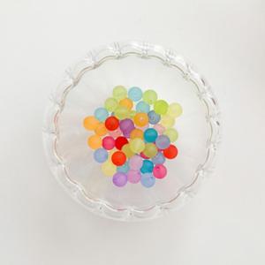 비즈 구슬 공예 아크릴 무광 투명 컬러 구슬 부자재 6mm 300개