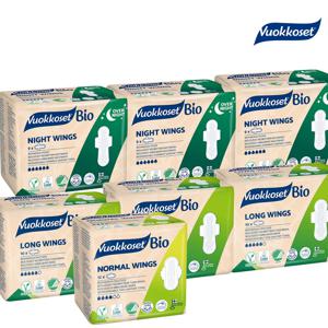 NEW 유기농 순면 생리대 혼합 7팩 (노말윙1+롱윙3+나이트윙3)