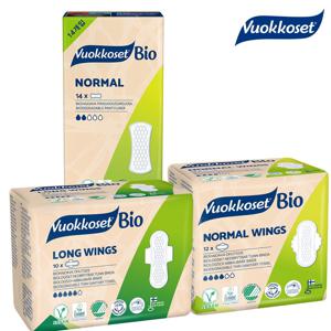 NEW 유기농 순면 생리대 혼합 3팩 (노말윙1+롱윙1+팬티라이너(14P)1)