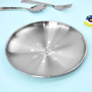 부릉부릉 스텐 원형접시 20cm 자동차 소방차 유아 아동 간식 나눔 어린이집 유치원 그릇