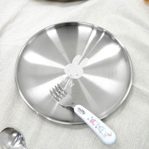 미피 스텐 원형접시 20cm 유아 간식 디저트 브런치 샐러드 플레이트 그릇 트레이 캐릭터