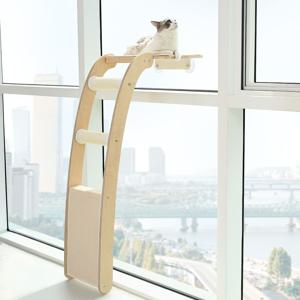 창문 캣타워 고양이 스크래쳐 캣워크 원목