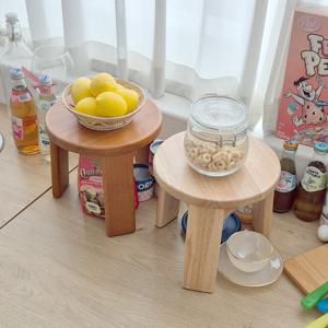 원목 원형미니스툴 화분대 받침대