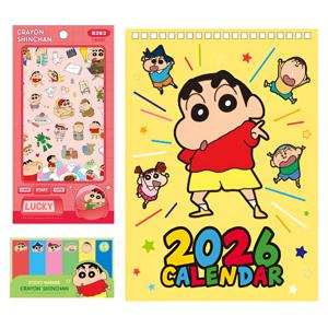2026년 짱구 탁상 책상 달력 캘린더 스티커 세트
