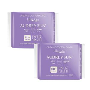 오드리선 그린웨이 입는오버나이트 팬티형생리대 유기농 순면 TCF 중형(4P) X 2팩