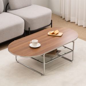 디어 1200X600 2단 소파 테이블 타원형 강화유리 좌식 미드 센츄리 쇼파 거실 탁자