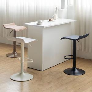 플랫 바텐 높은 가죽 회전 식탁의자 바텐더 카페 인테리어 디자인 바 의자 3colors