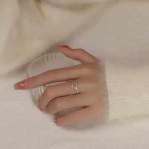 사슴 뿔 루돌프 오픈 링 반지 친구 우정 반지 애끼 검지 엄지 약지 반지 사이즈조절
