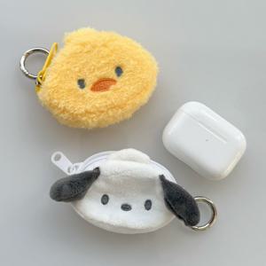 산리오 포차코 병아리 미니 파우치 2종 세트 커플 우정 키링