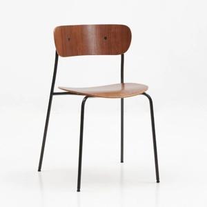 내츄럴무드 슬릿철제다리 우드시트 등받이 체어(450 5색)