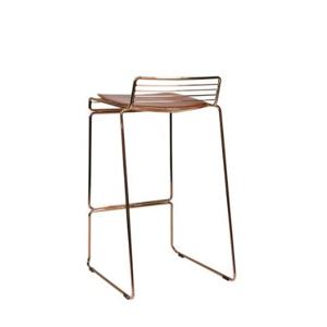 미니멀라인 로즈골드 포인트 등받이 낮은스틸 바체어 420