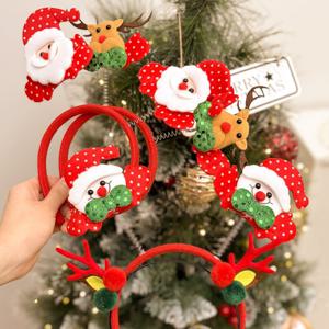 X-MAS 크리스마스 파티 장식 소품 홈파티 머리띠 4종세트