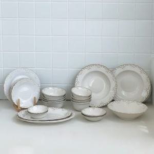 리코 북유럽 엔틱 예쁜 신혼부부 한식 식기 4인 그릇세트 20P