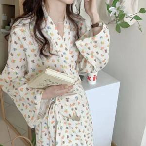 곰돌이 로브 얇은 샤워가운 홈웨어 빅사이즈 수유복