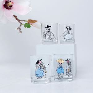 신윤복 변색 소주잔 4P세트