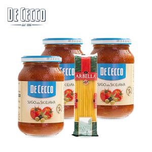 시칠리아나 소스 400g 3개 + 듀럼기다-아르벨라 스파게티 500g 1개