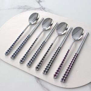 국산 보겐 체크 세라믹 수저세트 10color