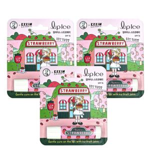 립밤 립아이스 스트로베리 딸기 3.5gx3개 / 입술보습 집중케어