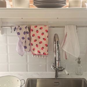 딸기 양파 순면 거즈 키친크로스 테이블매트 가전덮개 테이블매트 면행주 주방타올