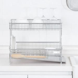 국내생산 올스텐 경사형 식기건조대 2단 가로형 / 기본