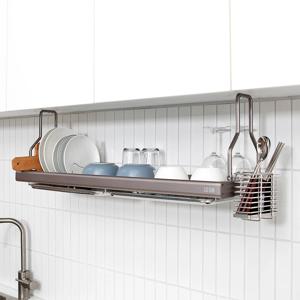 국내생산 상부장 부착식 식기건조대 (흑니켈) 840