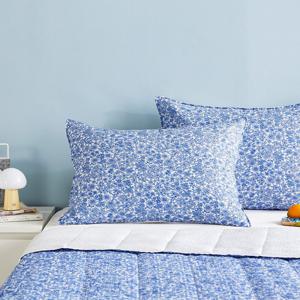 상큼 시어서커 블루플라워 베개커버 50x70