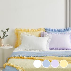 상큼 시어서커 프릴 베개커버 50*70 4 color