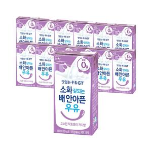 소화 잘되는 배 안아픈 우유 진짜 고소한 락토프리 저지방 180ml*12팩 / 멸균우유