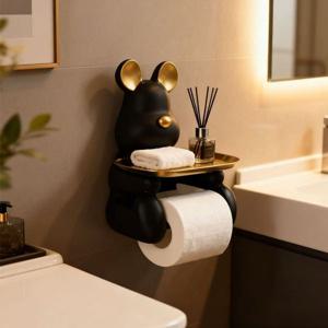 [해외] 인테리어 곰돌이 휴지걸이 소품 수납 트레이 수납선반 5컬러