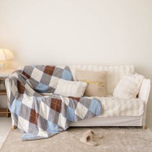 아가일 체크 수면 블랭킷