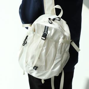 키링증정 무무 나일론 백팩 (화이트) 학생 대학생 직장인 가벼운 가방