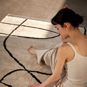 드로잉 라인 파일 단모 수입 러그 2size