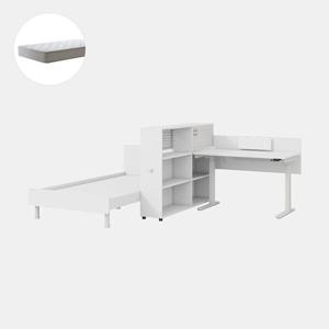 멘디 모션데스크 풀패키지B(1200모션,1400파티션책장,침대)