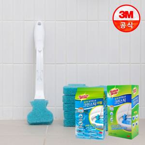 올인원 변기청소 크린스틱 핸들 + 리필 31입