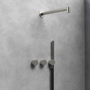 뉴코인 7338N 니켈 벽매립 해바라기 레인샤워수전