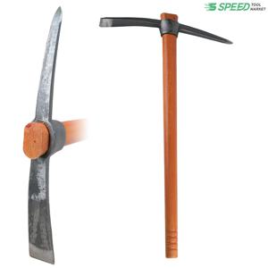 반평 곡괭이 국산 참나무 곡괭이 자루 도끼날 뿔날 갱이 땅파기