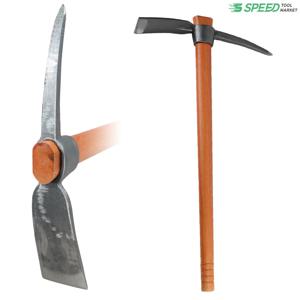 완평 곡괭이 국산 참나무 곡괭이 자루 넓은 도끼날 갱이 땅파기 흙파기