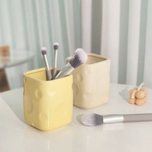 세라믹 다용도 정리 홀더 브러쉬꽂이 연필꽂이 칫솔꽂이 리모컨거치대