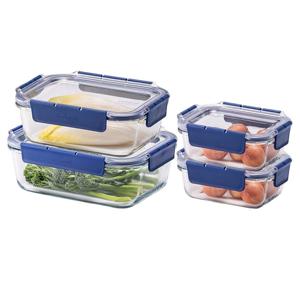 탑클라스 내열유리 직사각 4개세트 (380ml 2P+1L 1P+2L 1P)