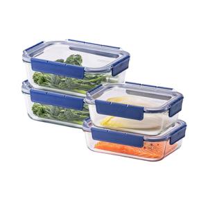 탑클라스 내열유리 직사각 대용량 4개세트 (1L 1P+1.6L 1P+2L 2P)