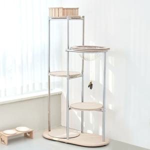 새나 원목고양이 먼치킨 캣타워 캣폴 세상 튼튼한 스테인레스 풀옵션